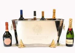 Pamono Large Napoleon Bonaparte Silver Plate Champagne Bucket> Ice Buckets & Wine Coolers