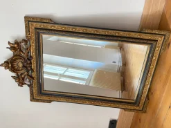Pamono Large Napoleon III Mirror in Black and Gold Wood><noscript><img width=