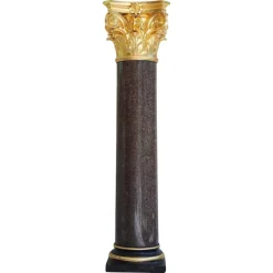 Sale Pamono Large Neoclassical Red Granite and Gilt Bronze Column, 1950s