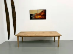Pamono Large Oak Dining Table, 1950s><noscript><img width=