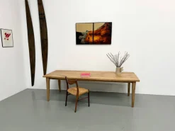 Pamono Large Oak Dining Table, 1950s><noscript><img width=