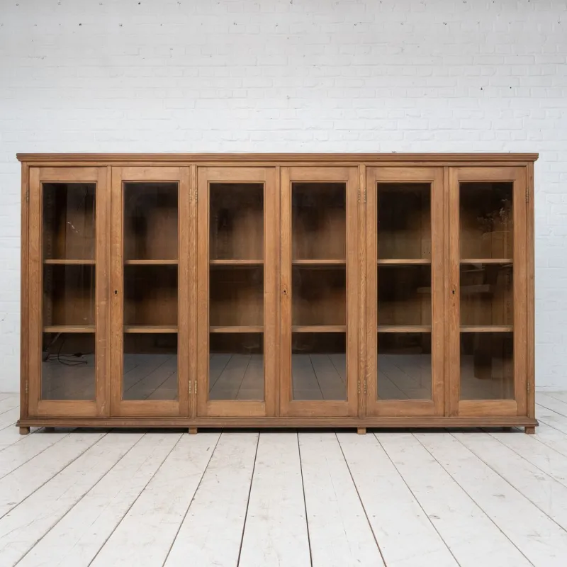 Sale Pamono Large Oak Display Case, Early 20th Century