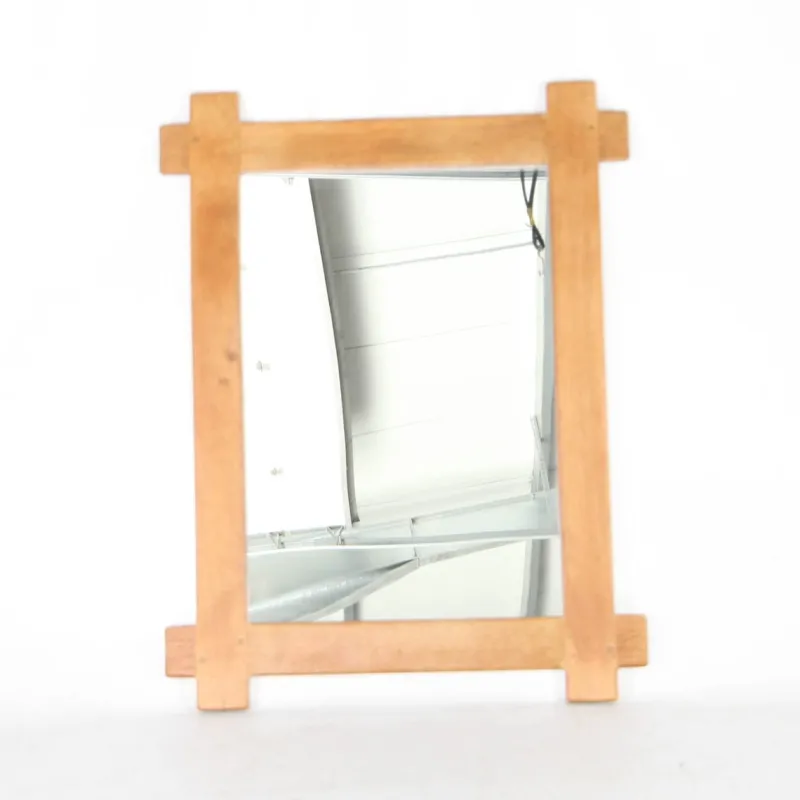 Pamono Large Oak Mirror, 1970s> Mirrors