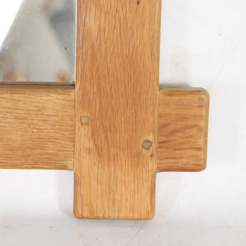 Pamono Large Oak Mirror, 1970s> Mirrors