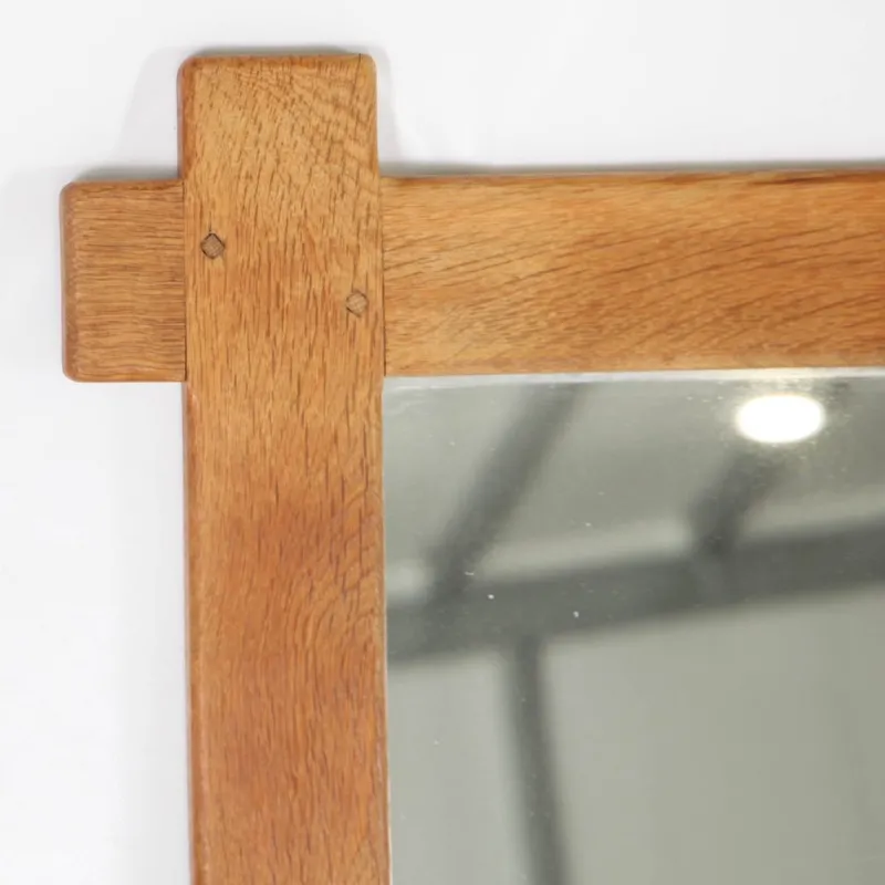 Pamono Large Oak Mirror, 1970s> Mirrors