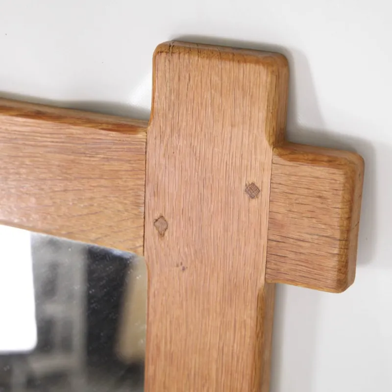 Pamono Large Oak Mirror, 1970s> Mirrors