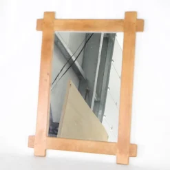Pamono Large Oak Mirror, 1970s><noscript><img width=