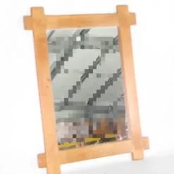 Pamono Large Oak Mirror, 1970s><noscript><img width=