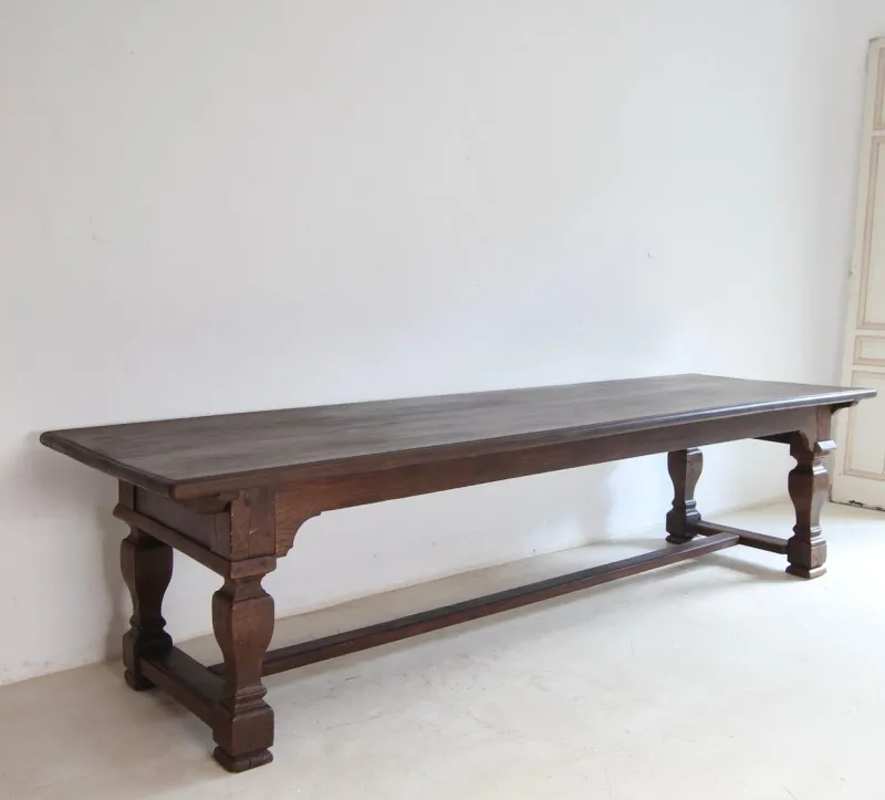 Outlet Pamono Large Oak Refectory Dining Table