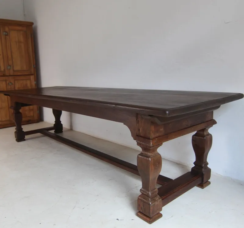 Outlet Pamono Large Oak Refectory Dining Table