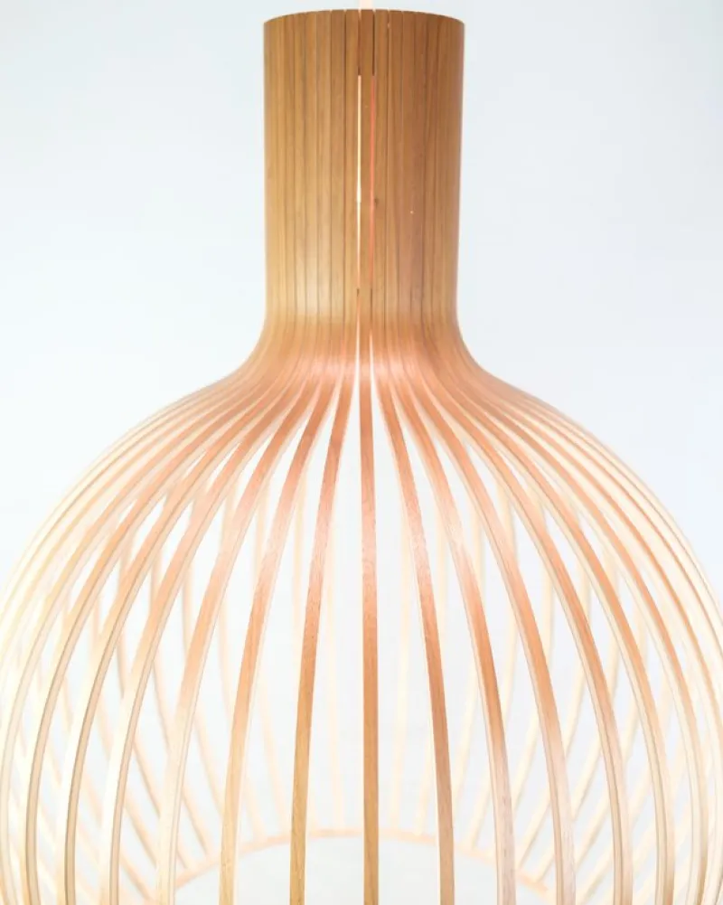 Pamono Large Octo 4240 Pendant in Birch Wood by Seppo Koho for Secto Design> Ceiling Lights