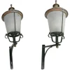 New Pamono Large Outdoor Wall-Mounted Lanterns, 20th Century, Set of 2