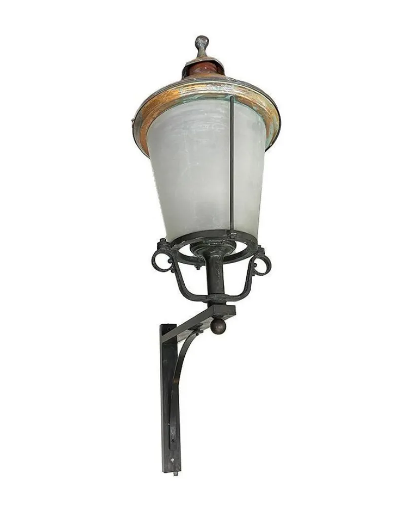 New Pamono Large Outdoor Wall-Mounted Lanterns, 20th Century, Set of 2