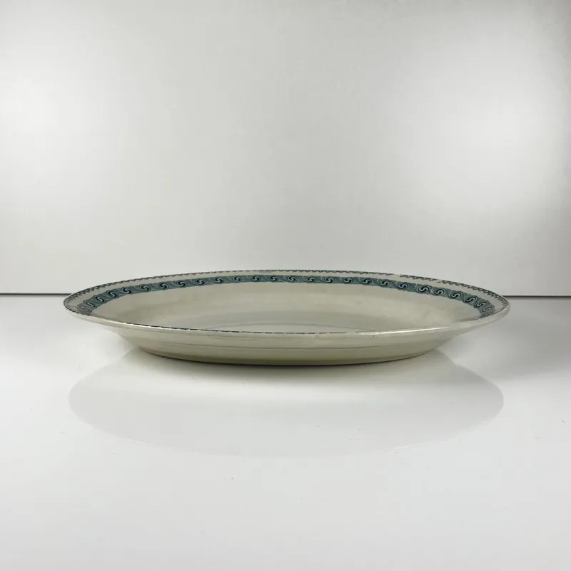 New Pamono Large Oval Earthenware Rachel Dish from Moulins des Loups & Hamage, 1920s