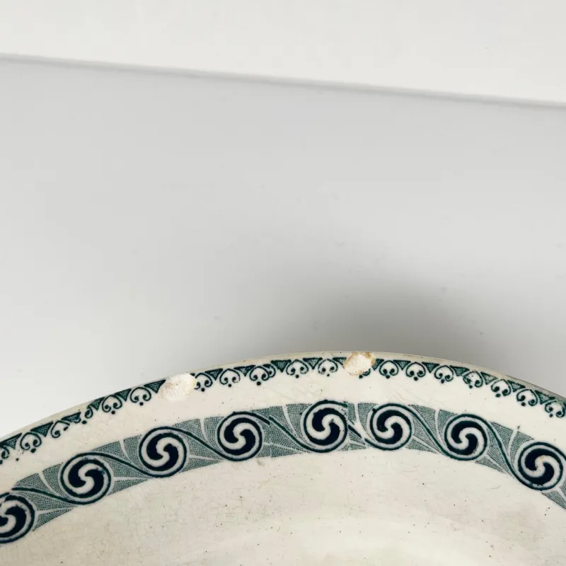 New Pamono Large Oval Earthenware Rachel Dish from Moulins des Loups & Hamage, 1920s