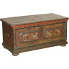 Pamono Large Paint German Blanket Chest Coffer Trunk, 1800s> Trunks Crates & Baskets