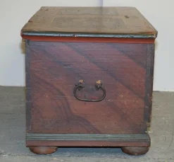 Pamono Large Paint German Blanket Chest Coffer Trunk, 1800s><noscript><img width=