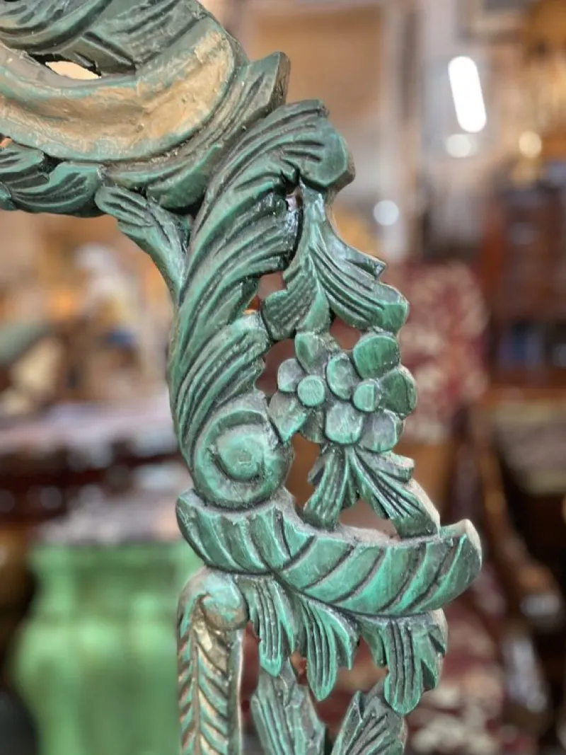 Pamono Large Painted Carved Wood Mirror> Mirrors