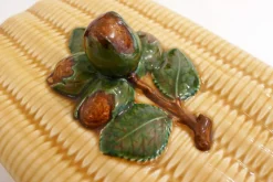 Pamono Large Panier & Noisettes Candy Box in Slip Earthenware by Gien, 1960s><noscript><img width=