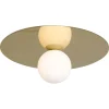 Pamono Large Plate and Sphere Ceiling Light by Atelier Areti
