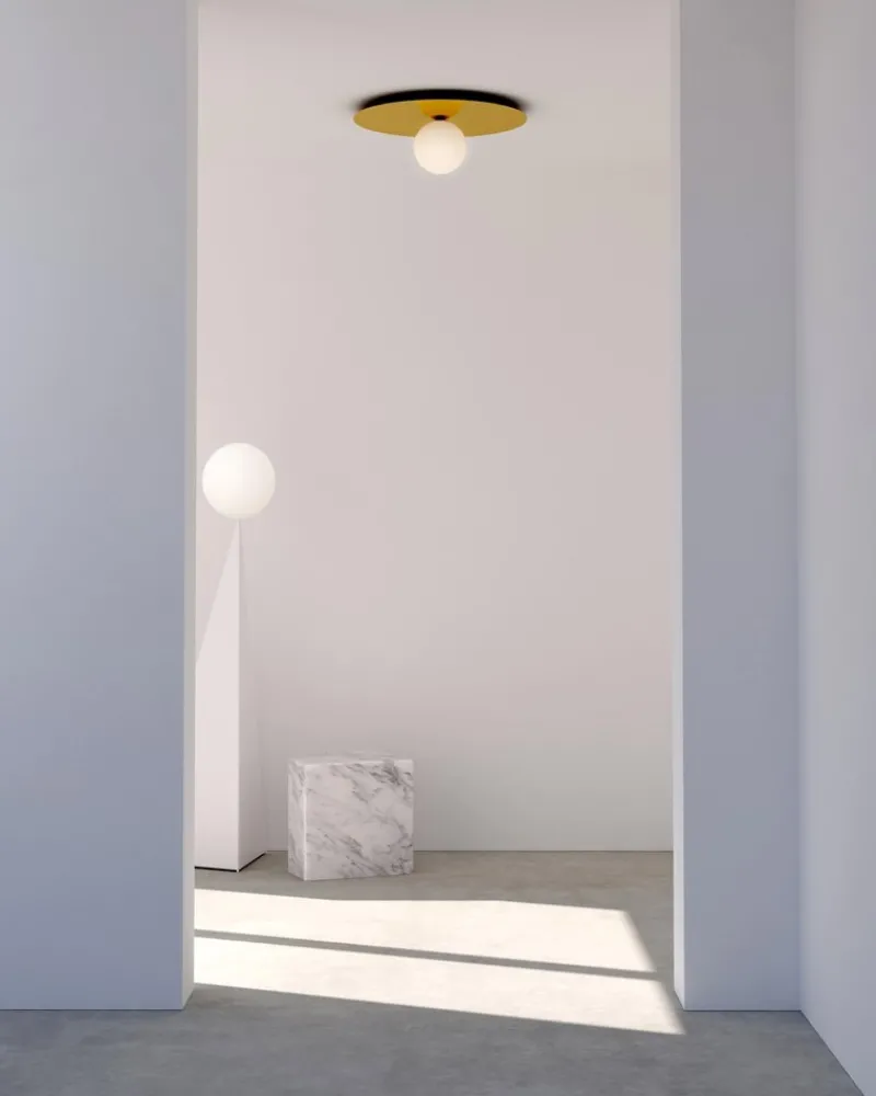 Pamono Large Plate and Sphere Ceiling Light by Atelier Areti