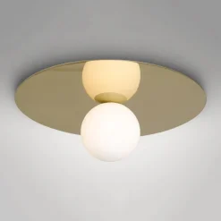 Pamono Large Plate and Sphere Ceiling Light by Atelier Areti