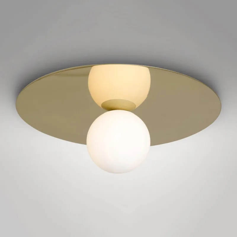 Pamono Large Plate and Sphere Ceiling Light by Atelier Areti