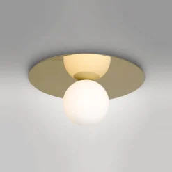 Pamono Large Plate and Sphere Ceiling Light by Atelier Areti