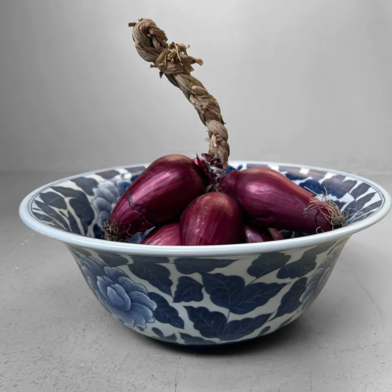 Online Pamono Large Porcelain Bowl with Peony Motif, Japan, 1960s