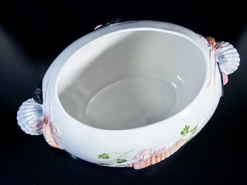 Online Pamono Large Porcelain Soup Tureen with Tray from Tre Art, Set of 2