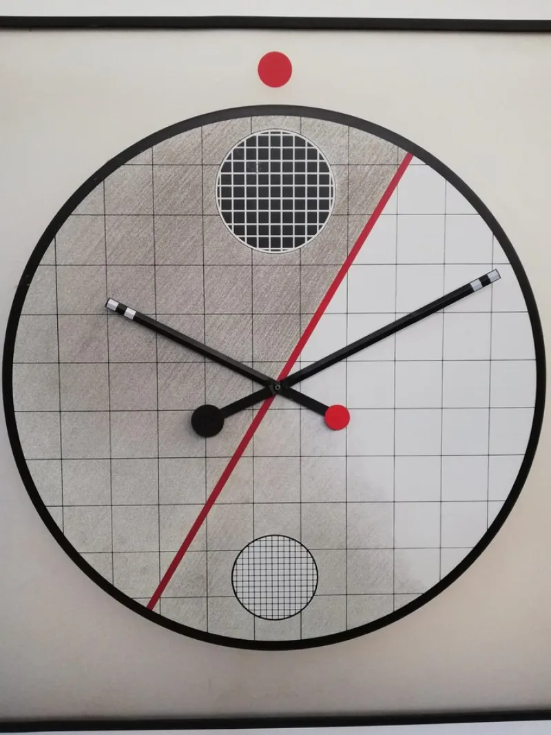 Best Pamono Large Postmodern Morphos Clock by Kurt B. Del Banco for Acerbis