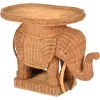 Outlet Pamono Large Rattan and Wicker Elephant Side Table attributed to Vivai del Sud, Italy, 1970s