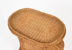 Outlet Pamono Large Rattan and Wicker Elephant Side Table attributed to Vivai del Sud, Italy, 1970s