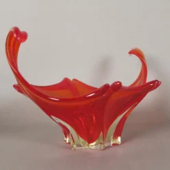 Pamono Large Red Murano Glass Bowl, 1950s><noscript><img width=
