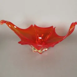 Pamono Large Red Murano Glass Bowl, 1950s><noscript><img width=