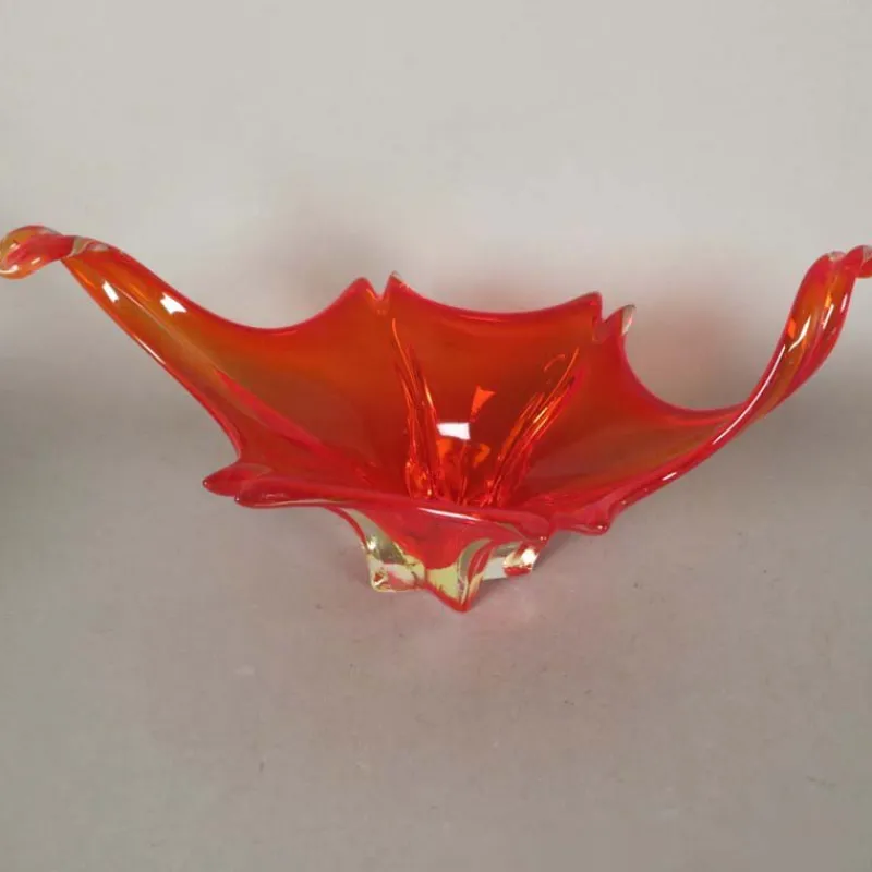 Pamono Large Red Murano Glass Bowl, 1950s> Bowls