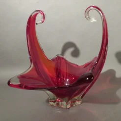 Pamono Large Red Murano Glass Bowl from Made Murano Glass> Bowls