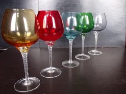 Hot Pamono Large Red Wine Glasses from Made Murano Glass, 1950s, Set of 5