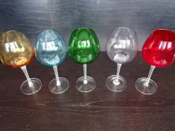 Hot Pamono Large Red Wine Glasses from Made Murano Glass, 1950s, Set of 5