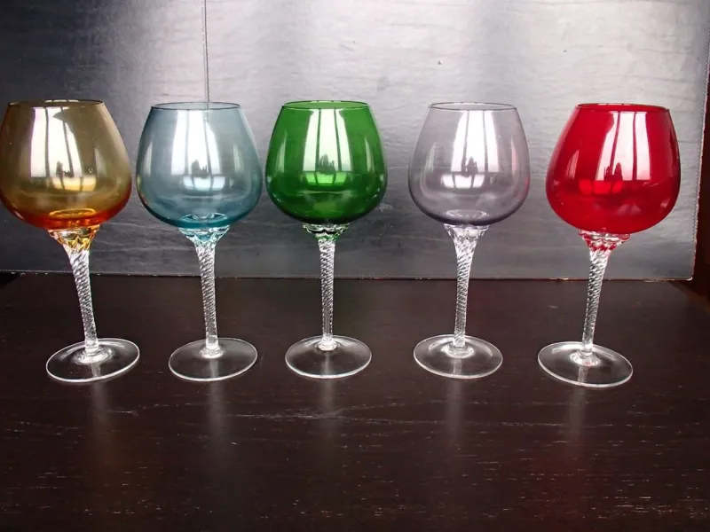 Hot Pamono Large Red Wine Glasses from Made Murano Glass, 1950s, Set of 5