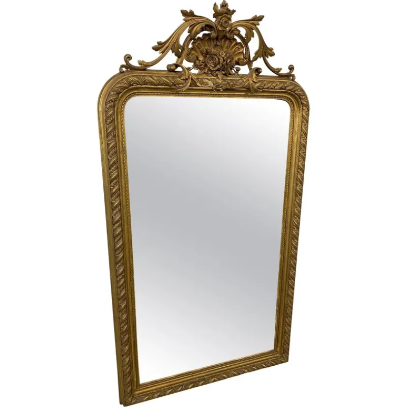Discount Pamono Large Rococo Style Wall Mirror, 1850