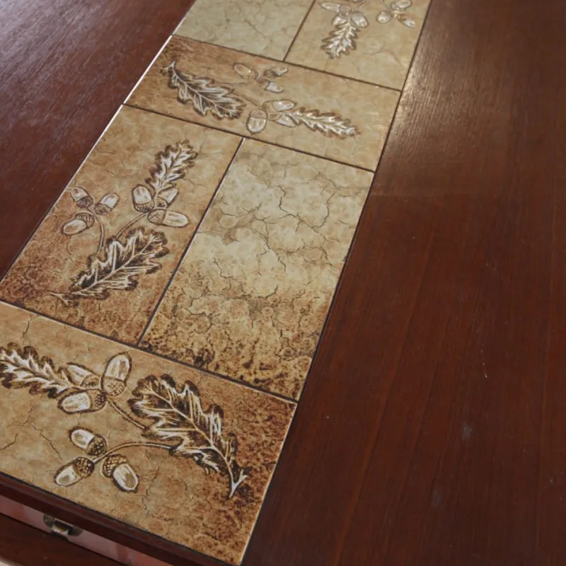 Pamono Large Rosewood and Ceramic Dining Table, 1970s