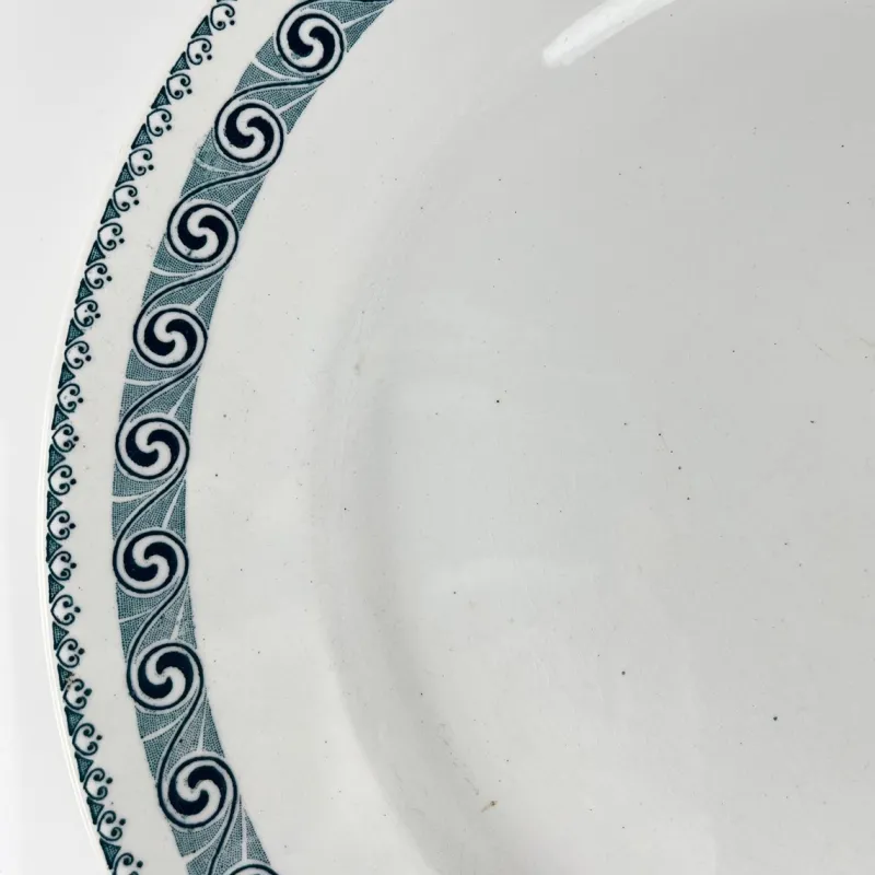 Pamono Large Round Dish by Rachel Moulins Des Loups & Hamage, 1920s> Serving Dishes