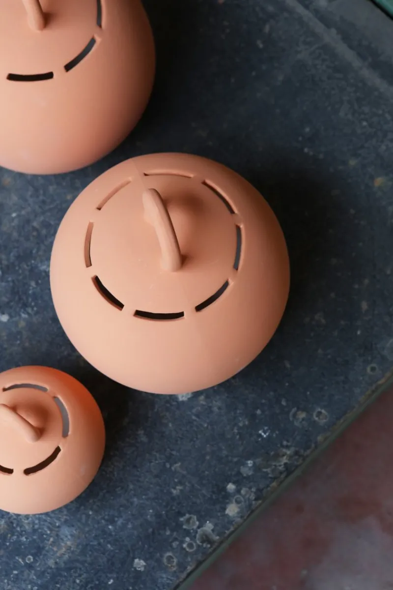 Pamono Large Salvadané Piggy-Bank in Red Clay by Domenico Orefice for Man de Milan> Decorative Objects
