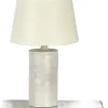 Pamono Large Satin White Rouleau Ceramic Table Lamp by Atelier Cabanel> Table Lamps