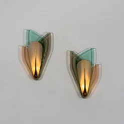 Clearance Pamono Large Sconces attributed to Max Ingrand for Fontana Artes, Italy, 1955, Set of 2