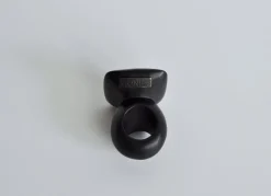 Pamono Large Sculptural Black Ring in Ebony, Denmark, 2000s><noscript><img width=