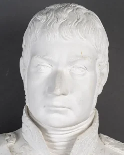 New Pamono Large Sculpture Bust of Marshal Lannes, 1700s-1800s, Plaster
