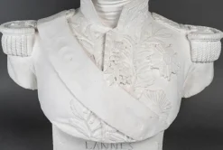 New Pamono Large Sculpture Bust of Marshal Lannes, 1700s-1800s, Plaster