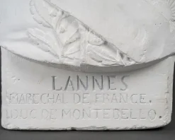 New Pamono Large Sculpture Bust of Marshal Lannes, 1700s-1800s, Plaster